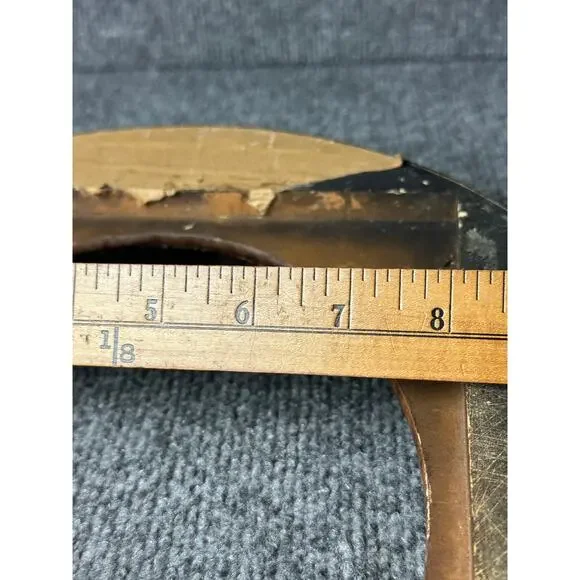 Vintage ornate oval frame carved burlwood tiger stripe Rococo Baroque fits 8x10